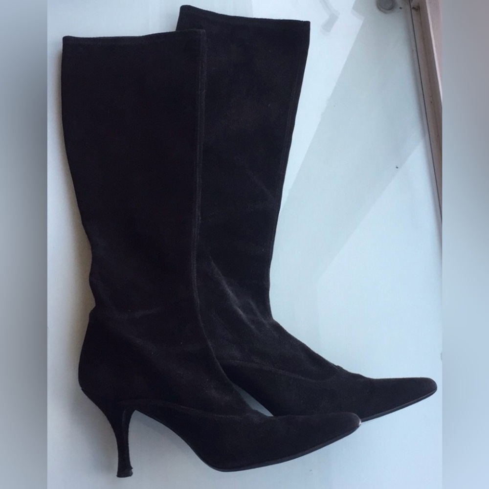 STUART WEIZTMAN Black suede boots